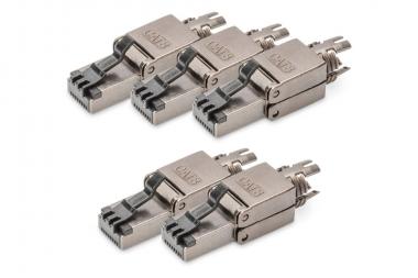 CAT 8.1 Feldstecker, geschirmt, werkzeugfreier Montageanschluss, 5 Stk. 