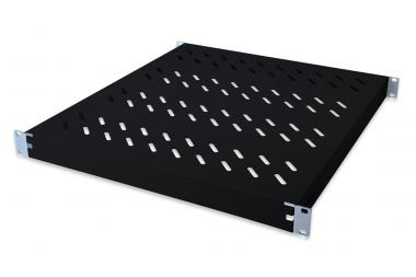 Fachboden mit variablen Befestigungsschienen zum Festeinbau in 483mm (19-Zoll)-Schränke 