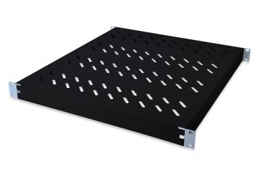 Fachboden mit variablen Befestigungsschienen zum Festeinbau in 483mm (19-Zoll)-Schränke 