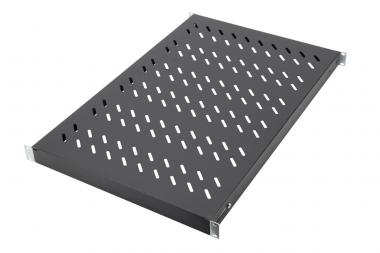 Fachboden mit variablen Befestigungsschienen zum Festeinbau in 483mm (19-Zoll)-Schränke 