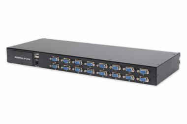 Commutateur clavier-vidéo-souris modulaire, 16 ports 