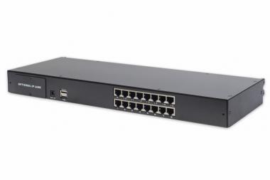 Commutateur clavier-vidéo-souris Cat.5 modulaire, 16 ports 