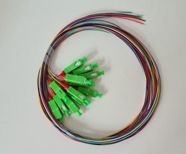 Faserpigtail SC-APC9° 9/125µ 12er Satz, farb., 2m, OS1/OS2 