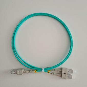 Duplex Jumper SC/SC 50/125µ , OM3, LSZH, aqua, 3,0mm 