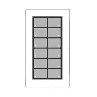 GT weiß, mit 12 Tasten, 12 LEDs, Bargraph, integr. TS 