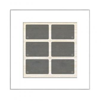 GT weiß, mit 6 Tasten, 6 LEDs, integr. TS 