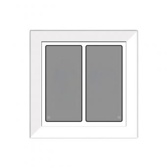 GT2 avec cadre étroit, blanc, avec 2 touches, lumière Corona, connexion I 