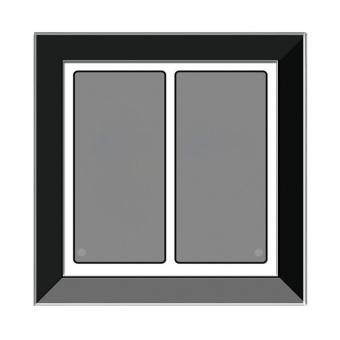 GT2 avec cadre étroit, noir, avec 2 touches, lumière corona, connexion I 