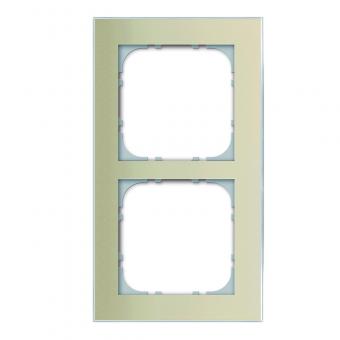 2-fach GT Rahmen, Einbau von Einsätzen System 55, champagner 