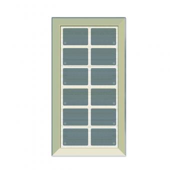 GT12 Rahmen, schmal,champagner, 12 Tasten, 12 LEDs, Bargraph, integr.TS 