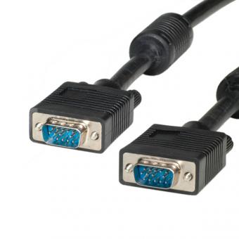 VGA-Kabel HD15, Stecker/Stecker, mit Ferritkern 