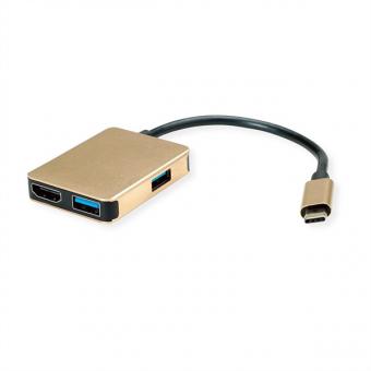 GOLD Station d'accueil USB type C, 4K HDMI, 2 ports USB 3.2 Gen 1, 1x USB 