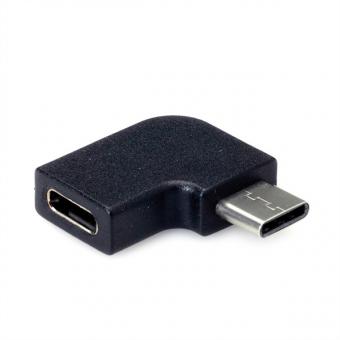 Adaptateur USB 3.2 Gen 2, USB type C - C, M/F, 90°, noir 