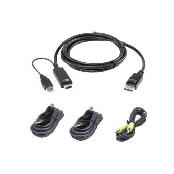 2L-7D02UHDPX4 HDMI zu DP KVM KabelKit, True 4K 