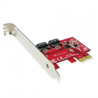 Carte PCIe x1 SATA III 6Gbps AHCI 2 ports Low Profile Host Adaptateur 