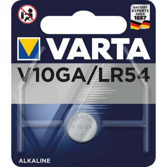 Alkaline Knopfzelle, LR54, LR1130, V10GA, 1,5V, 50 mAh 