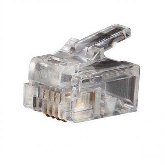 VDV826-601 Modular-Telefonstecker, RJ11, 6P4C, 25 Stück 