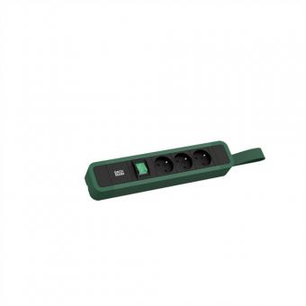 PRIMO 2 3xUTE 1xSchalter mit Schlaufe 2,0m CEE7/7 RAL6028 