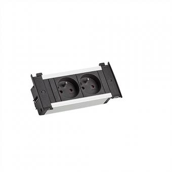 KAPSA XS 2xUTE sw Strom 2,0m AEH CEE7/7 