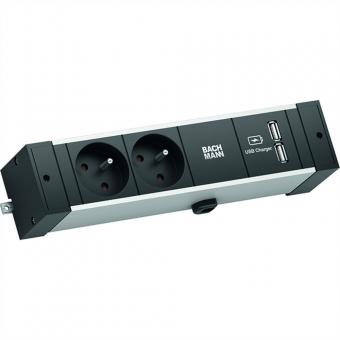 DESK RAIL 2xUTE 1xUSB Charger 2,0m GST18 