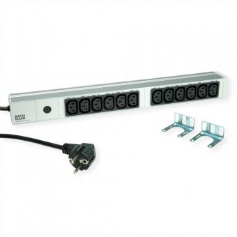 19-pouces 1U 12xC13 2,0m CEE7/7 