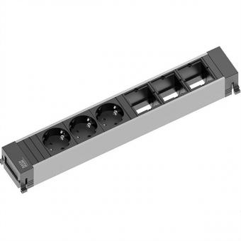 POWER FRAME Large, 3x Schutzkontakt, 3x ABD 