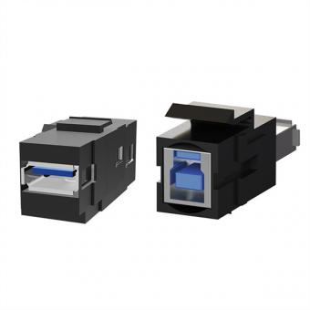 Keystone USB 3.0, Kupplung B/A Buchse-Buchse, schwarz 