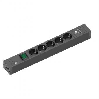 CONNECT LINE 5x contact de protection, interrupteur USB A&A 15W 