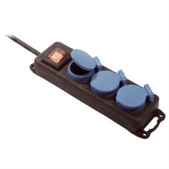 Verteilersteckdose 3x CEE7/3, IP44, 1,5m 