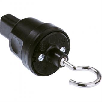 Endstück für Illu-Leitung, mit Aufhängehaken schwarz 