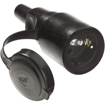 Vollgummikupplung schwarz, mit Deckel IP 44 