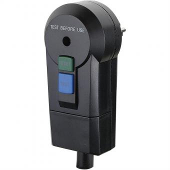 Fehlerstrom-Schutzstecker, IP 44 schwarz < 30mA Auslösestrom < 30ms 