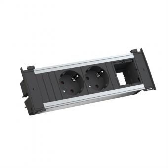 KAPSA Small 2x Schutzkontakt 1x ABD, Montagestecker 