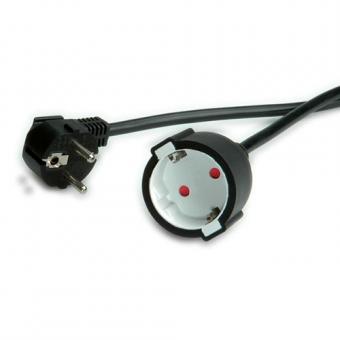 Câble de rallonge Schuko, 230 VAC, noir 