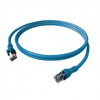 EasyLan DualBoot PushPull IP20 Patchkabel, Kat.6A (Class EA), S/FTP, blau, 10m 