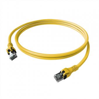 EasyLan DualBoot PushPull IP20 Patchkabel, Kat.6A (Class EA), S/FTP, gelb, 7,5m 