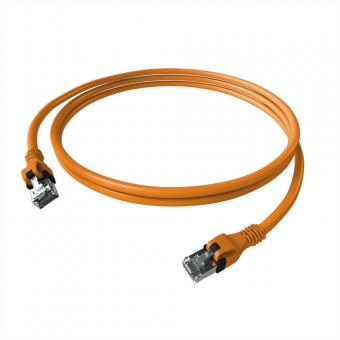 EasyLan DualBoot PushPull IP20 Patchkabel, Kat.6A (Class EA), S/FTP, orange, 3m 