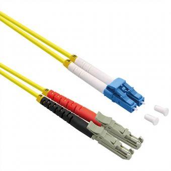 LWL-Kabel duplex 9/125µm, LSH APC / LC UPC, LSOH, gelb 