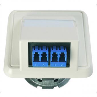 TELEGÄRTNER LWL Anschlussdose 2x2LC Duplex Kupplung 