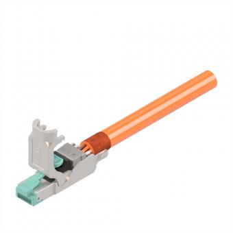 EasyLan fixLink Stecker RJ45 geschirmt, Kat.6A (ISO/IEC) Silber 