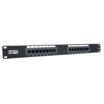 TC-P16C6, 16-Port Patchpanel, 19-Zoll, Kat. 6, ungeschirmt 