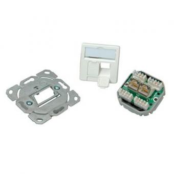Boîte de jonction AMJ45 UP/50, 2 x RJ-45 Cat. 6/Classe E 