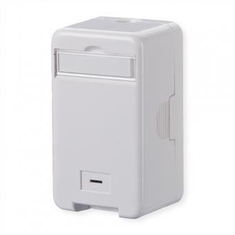 Keystone Anschlussdose AP, 1 Port unbestückt reinweiß 