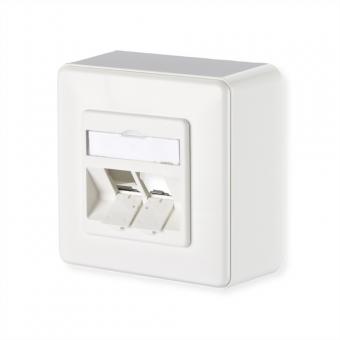 Modul Anschlussdose AP, 2 Port unbestückt reinweiß 