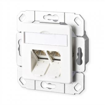 E-DAT C6A 2 Port UPk reinweiß 