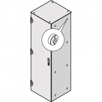 Varistar IP 55 et panneau latéral CEM, vissé, RAL 7035, 1400H 1000D 