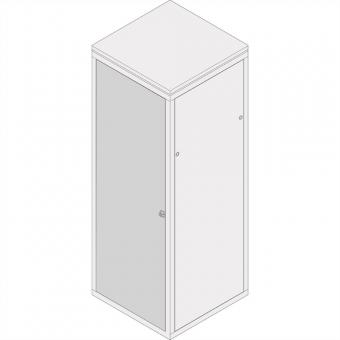 Porte acier Eurorack, Angle d'ouverture 180°, RAL 7021, 34 U 600W 