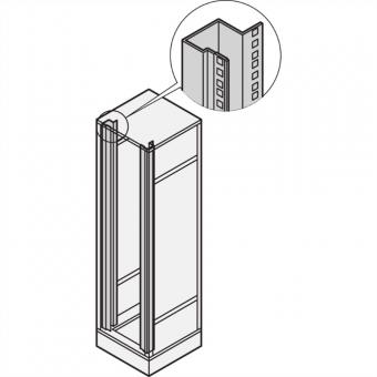 Eurorack 19-pouces, panneau/support coulissant, 29 U, RAL 7021 