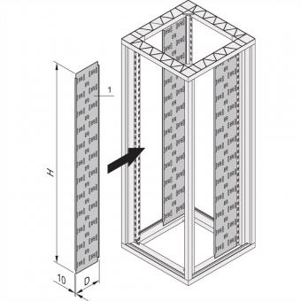 Panneau de câbles Eurorack, RAL 7021, 38 U 1798H 250W 