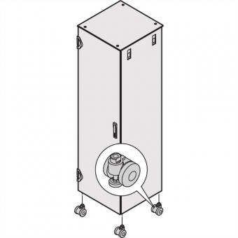 Varistar Roulettes avec pieds réglables, 400kg, Hauteur 85 ... 95mm 